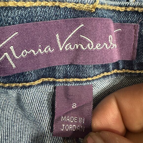 Gloria Vanderbilt Amanda Womens Jeans Size 8 Blue Denim Tapered Leg High Rise - Picture 8 of 15